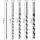 5PCS Extra Long Brad Point Auger Drill Bits